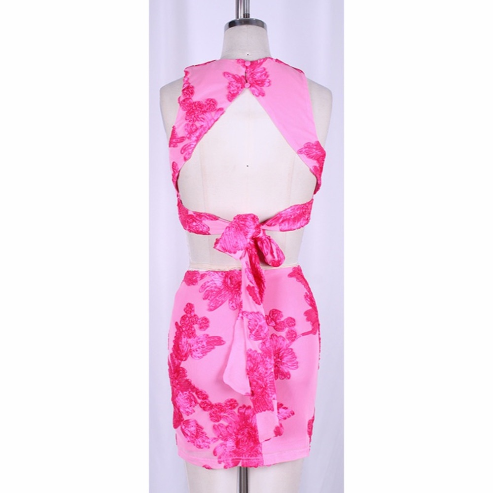 Floral Appliqué Mini Skirt Set - Picture 5 of 5
